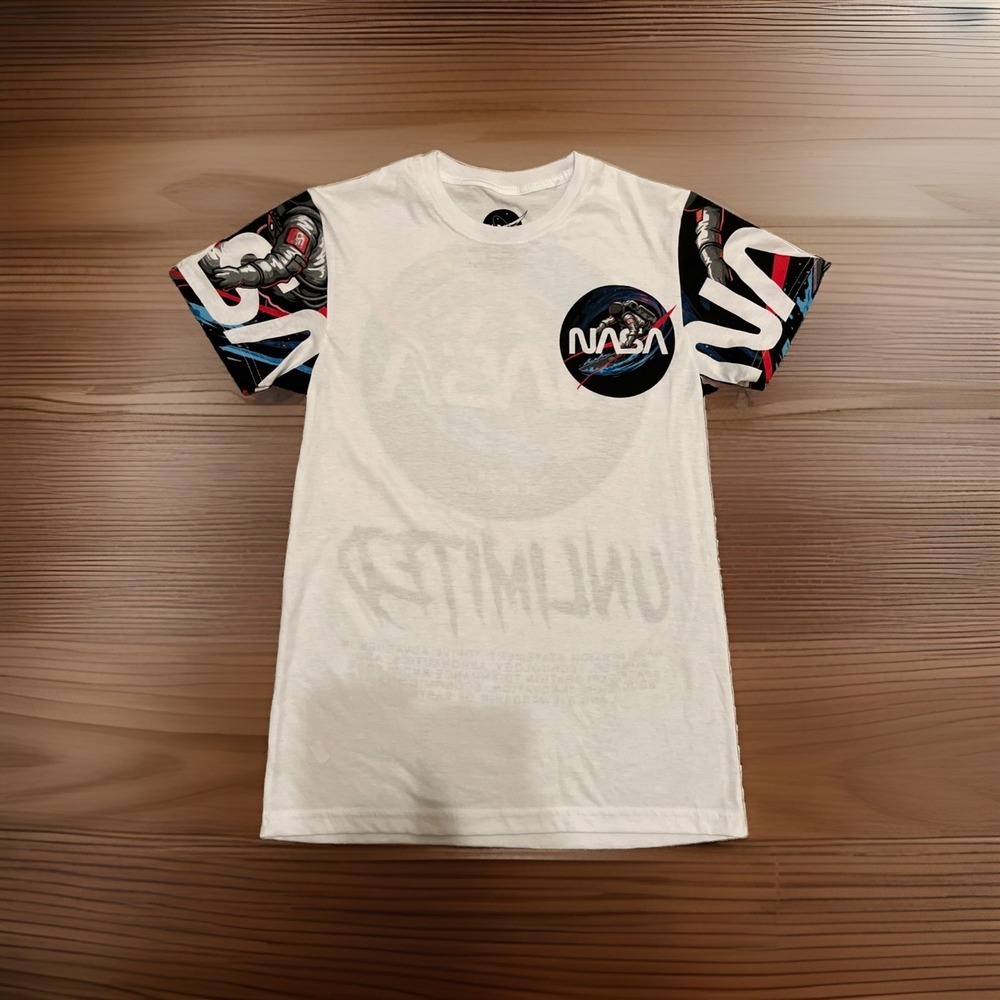 NASA White Space Surfing Unlimited Short Sleeve Tee Unisex Size Small